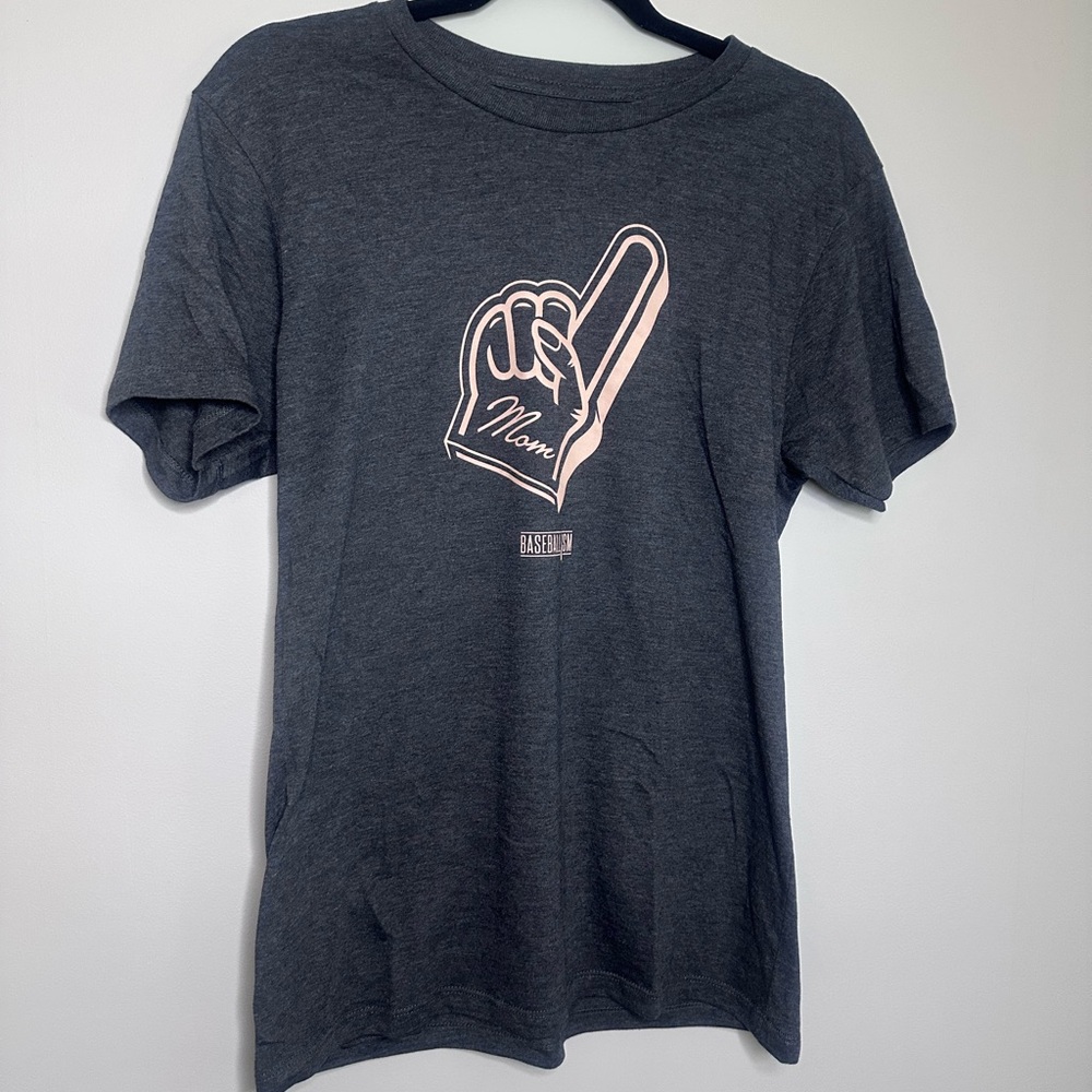 Baseballism Number One Mom | T-Shirt in Charcoal Gray - Picture 3 of 5